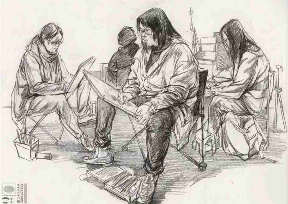 廣州美術高考班給咱精選了33幅中國美院往年速寫高分卷,19