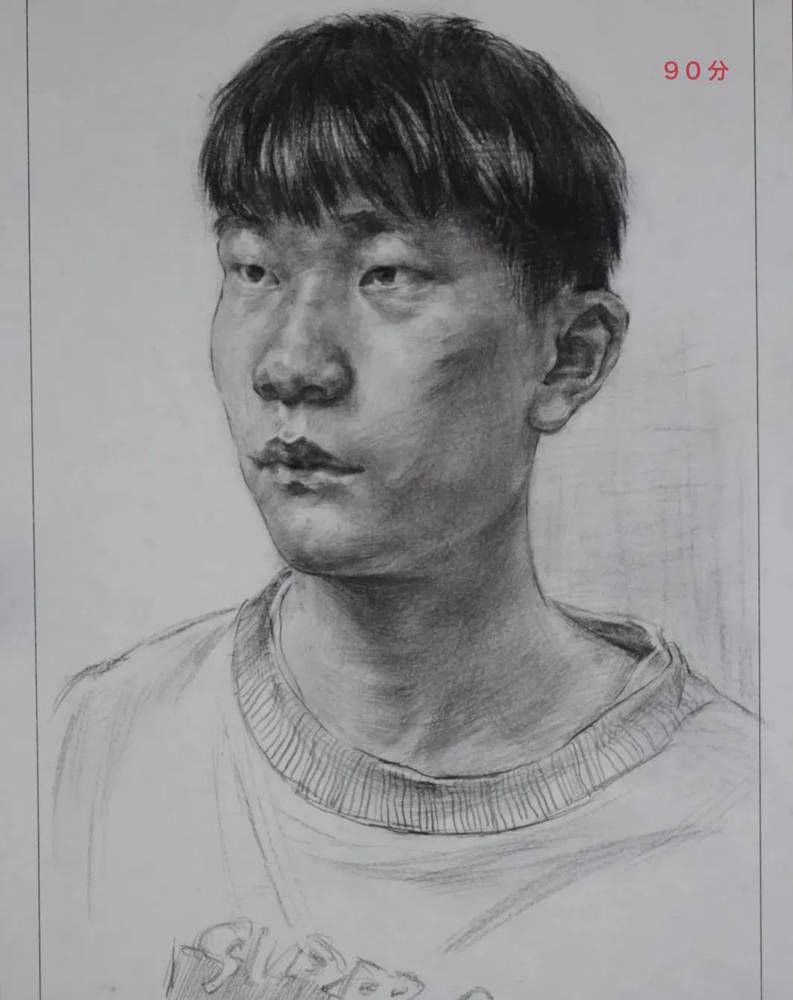 廣州十大畫室將各省一模素描卷放一起大pk,你找找都有哪些共同特征,35