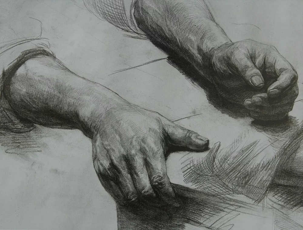 廣州畫室排名前五畫室給你整理了100幅手部刻畫作品拿去臨摹,33