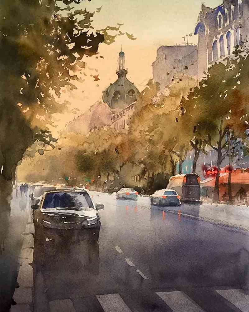 這些水彩作品用色用筆都是實力擔當,廣州十大畫室都在拿來臨摹,16