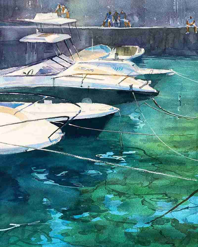 這些水彩作品用色用筆都是實力擔當,廣州十大畫室都在拿來臨摹,09