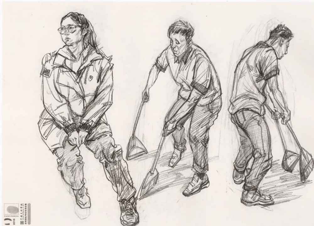 廣州美術高考班給咱精選了33幅中國美院往年速寫高分卷,31