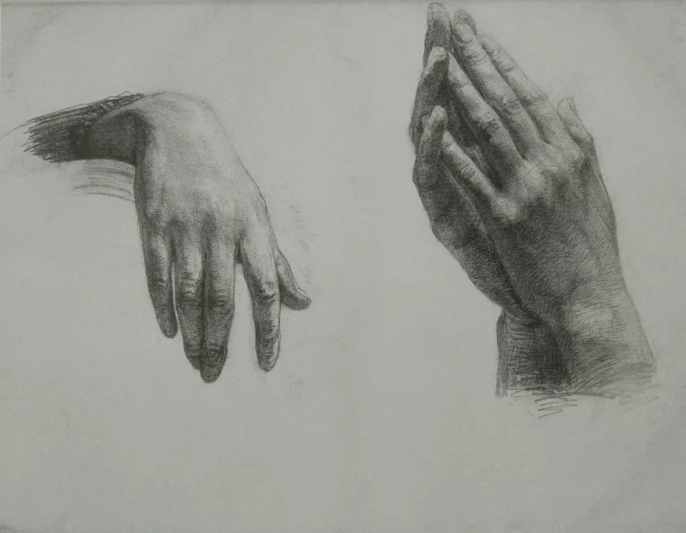 廣州畫室排名前五畫室給你整理了100幅手部刻畫作品拿去臨摹,21