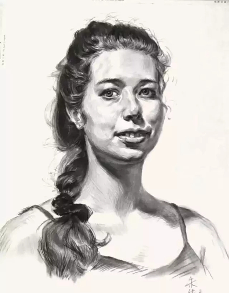 廣州畫室排名前十畫室教學(xué)|教你如何刻畫扎大麻花辮的外國女青年,08