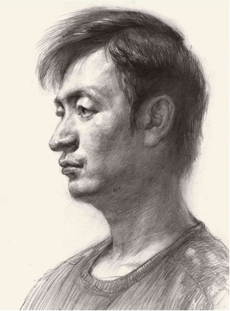 在不同的光源角度下,畫人物頭像,你知道怎么處理嗎?圖一