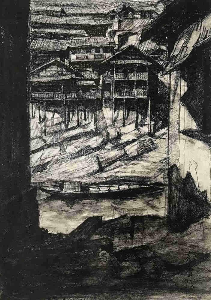 到了廣州前十畫室的寫生季，來看看中央美院附中的生活速寫,19