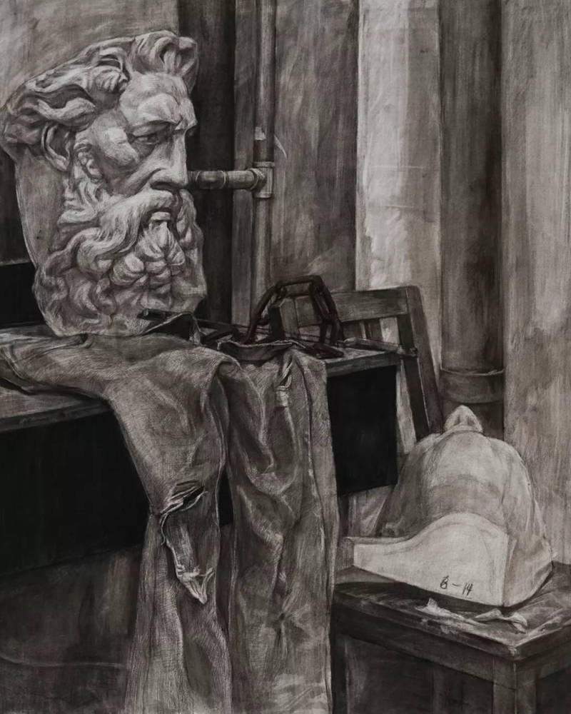 廣州畫室排名前三畫室整理:18年西安美術學院素描留校作品,19