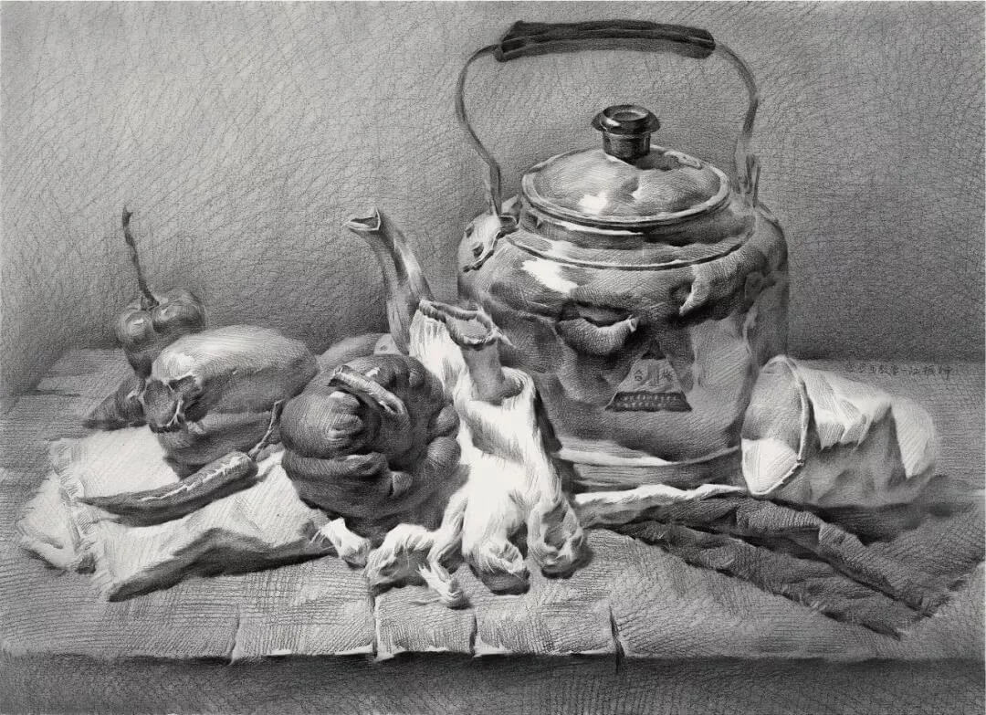 如何快速掌握素描金屬質(zhì)感?掌握方法很重要3