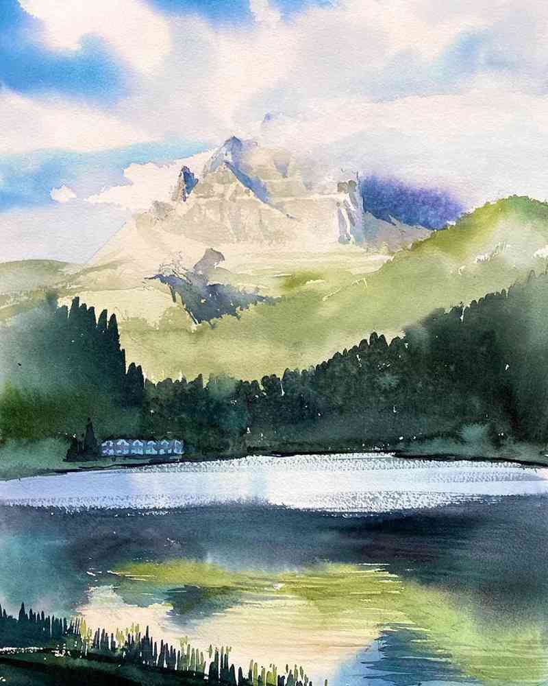 這些水彩作品用色用筆都是實力擔當,廣州十大畫室都在拿來臨摹,13