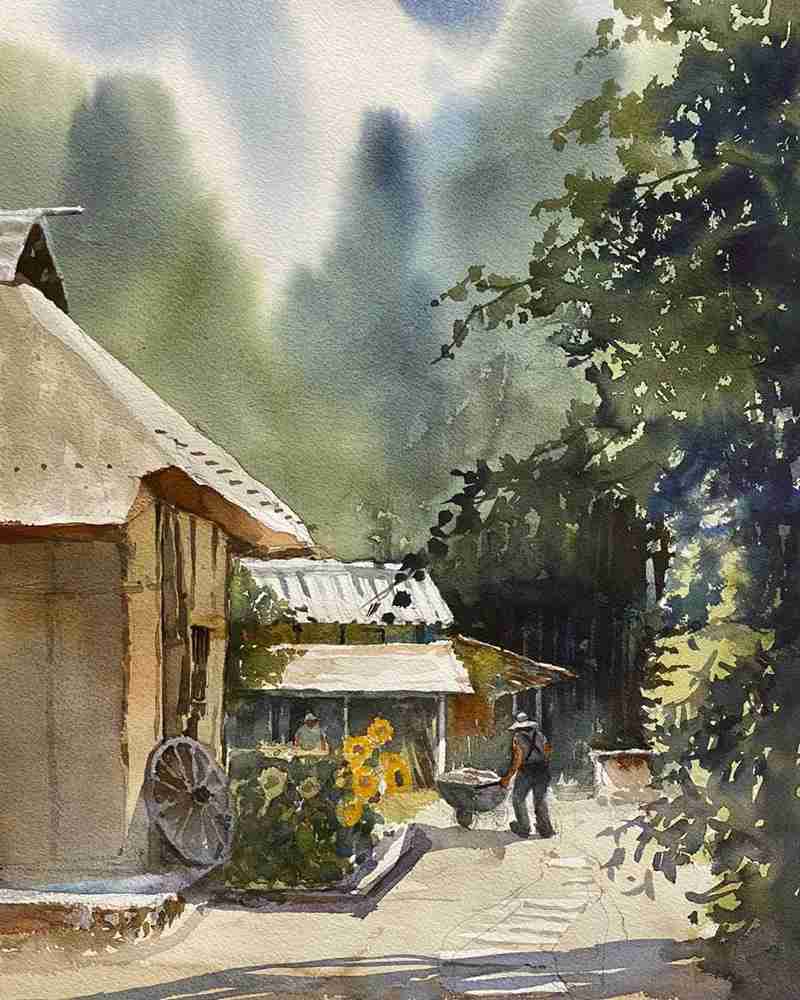 這些水彩作品用色用筆都是實力擔當,廣州十大畫室都在拿來臨摹,15