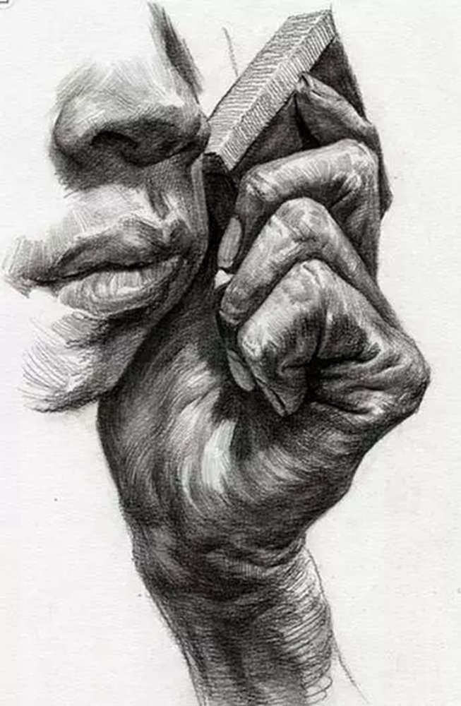 廣州畫室排名前五畫室給你整理了100幅手部刻畫作品拿去臨摹,27