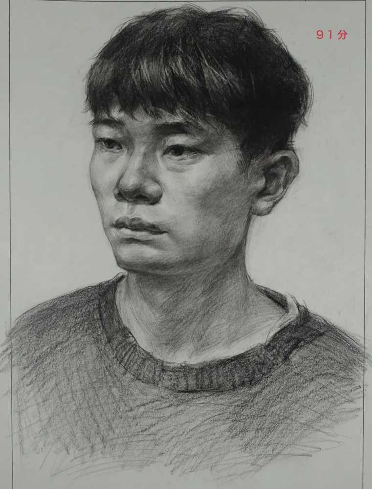 廣州十大畫室將各省一模素描卷放一起大pk,你找找都有哪些共同特征,32