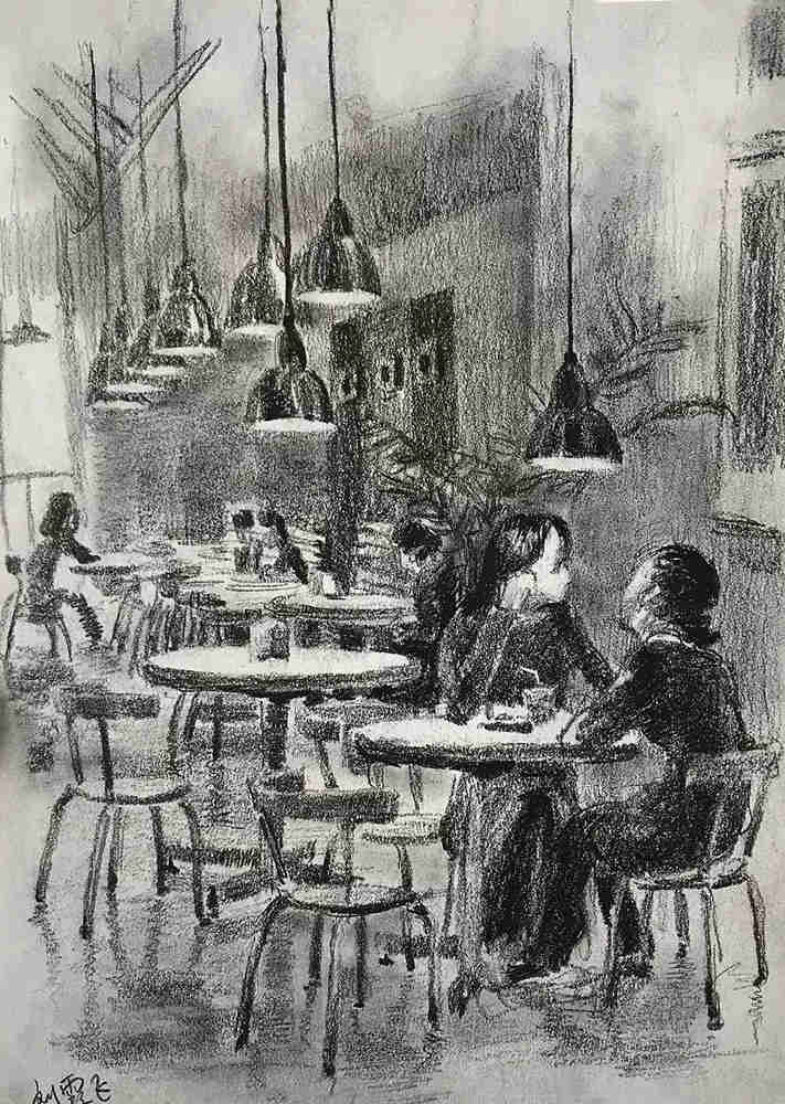 到了廣州前十畫室的寫生季，來看看中央美院附中的生活速寫,01