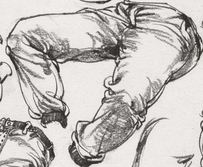 看完廣州美術高考班整理的這篇,就不會再說你不會畫速寫衣褶了,08