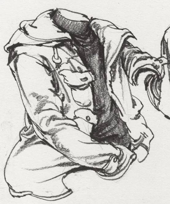 看完廣州美術高考班整理的這篇,就不會再說你不會畫速寫衣褶了,04