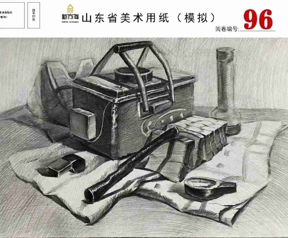 21屆山東美術二模高分卷，廣州美術高考畫室覺得是神仙打架,46