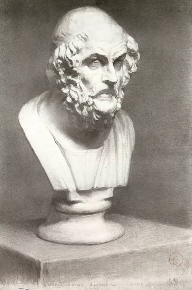 廣州前十畫(huà)室?guī)憧纯茨阊朊览纤孛瑁癸@素描的本質(zhì)?,90