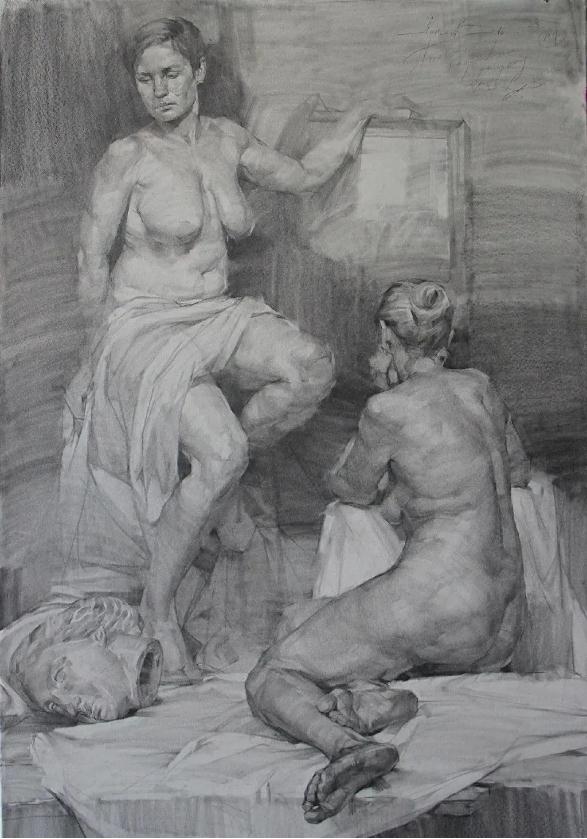 嚴謹的造型、生動的技法,廣州美術高考班覺得這類作品很適合臨摹,22