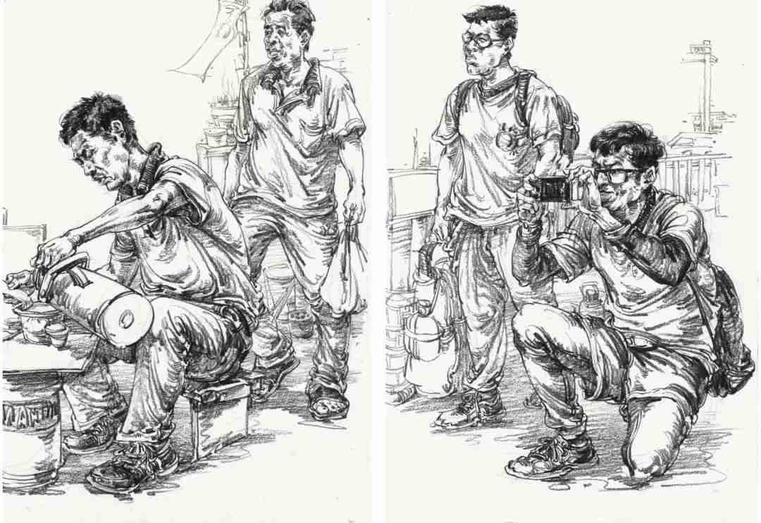 看完廣州美術高考班整理的這篇,就不會再說你不會畫速寫衣褶了,02