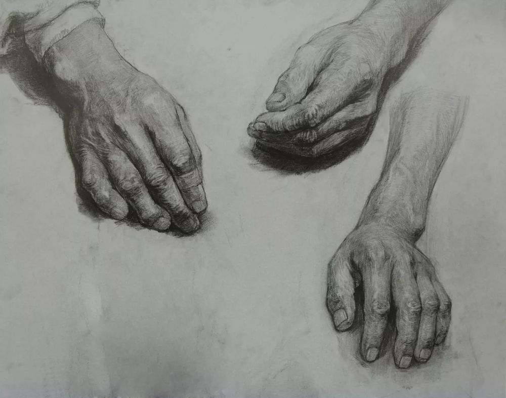 廣州畫室排名前五畫室給你整理了100幅手部刻畫作品拿去臨摹,35