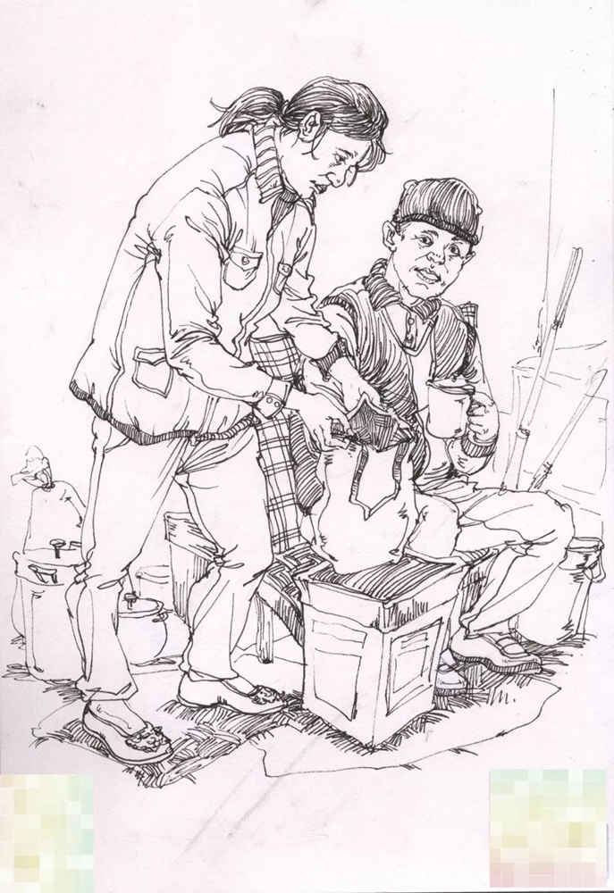 今天廣州十大畫室老師送你近兩年廣東模考速寫高分卷,27