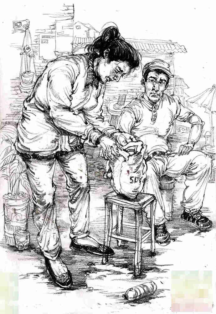 今天廣州十大畫室老師送你近兩年廣東模考速寫高分卷,35