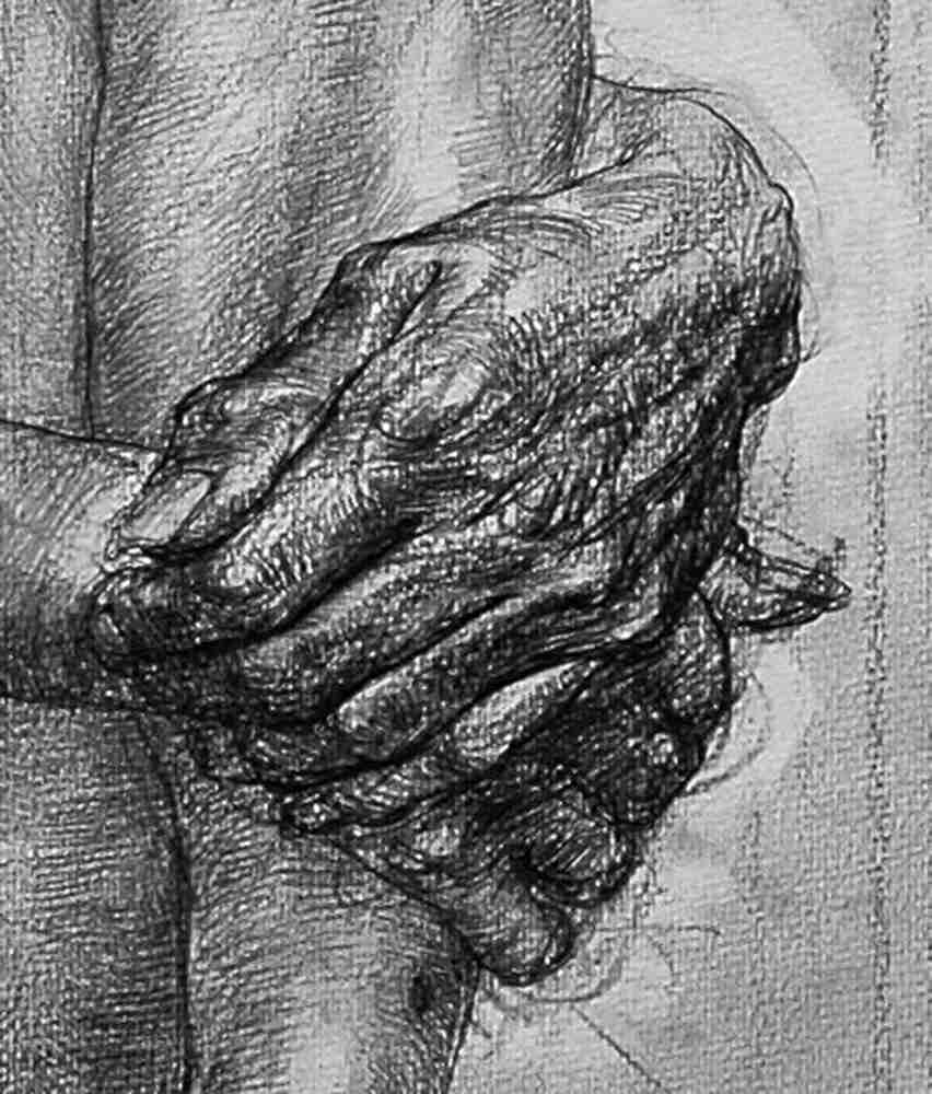 廣州畫室排名前五畫室給你整理了100幅手部刻畫作品拿去臨摹,54