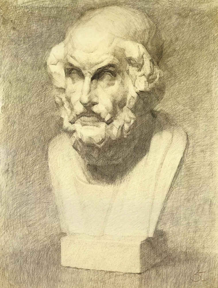 廣州前十畫(huà)室?guī)憧纯茨阊朊览纤孛瑁癸@素描的本質(zhì)?,93