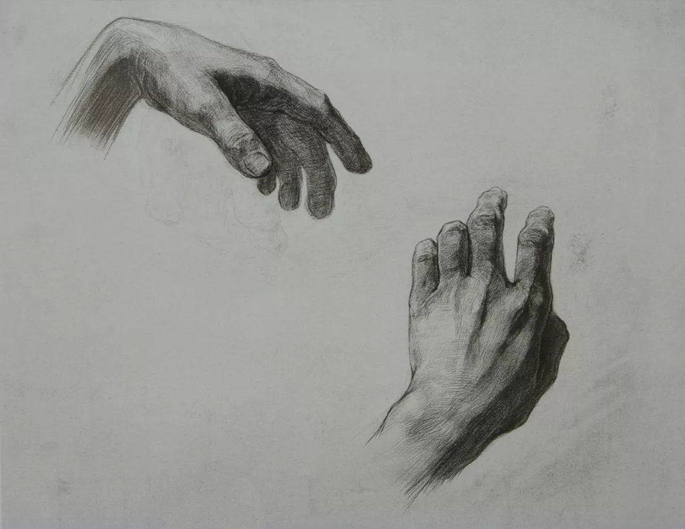 廣州畫室排名前五畫室給你整理了100幅手部刻畫作品拿去臨摹,12