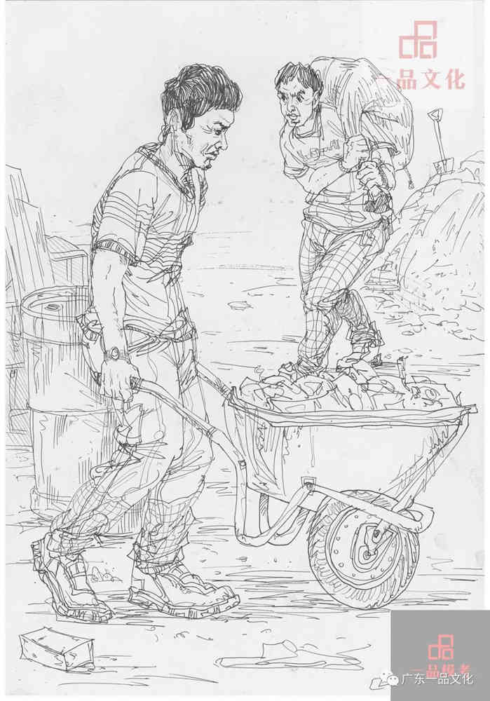 今天廣州十大畫室老師送你近兩年廣東模考速寫高分卷,69