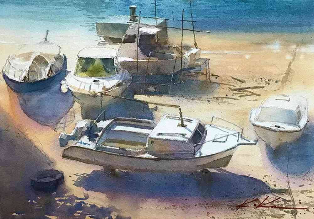 這些水彩作品用色用筆都是實力擔當,廣州十大畫室都在拿來臨摹,25