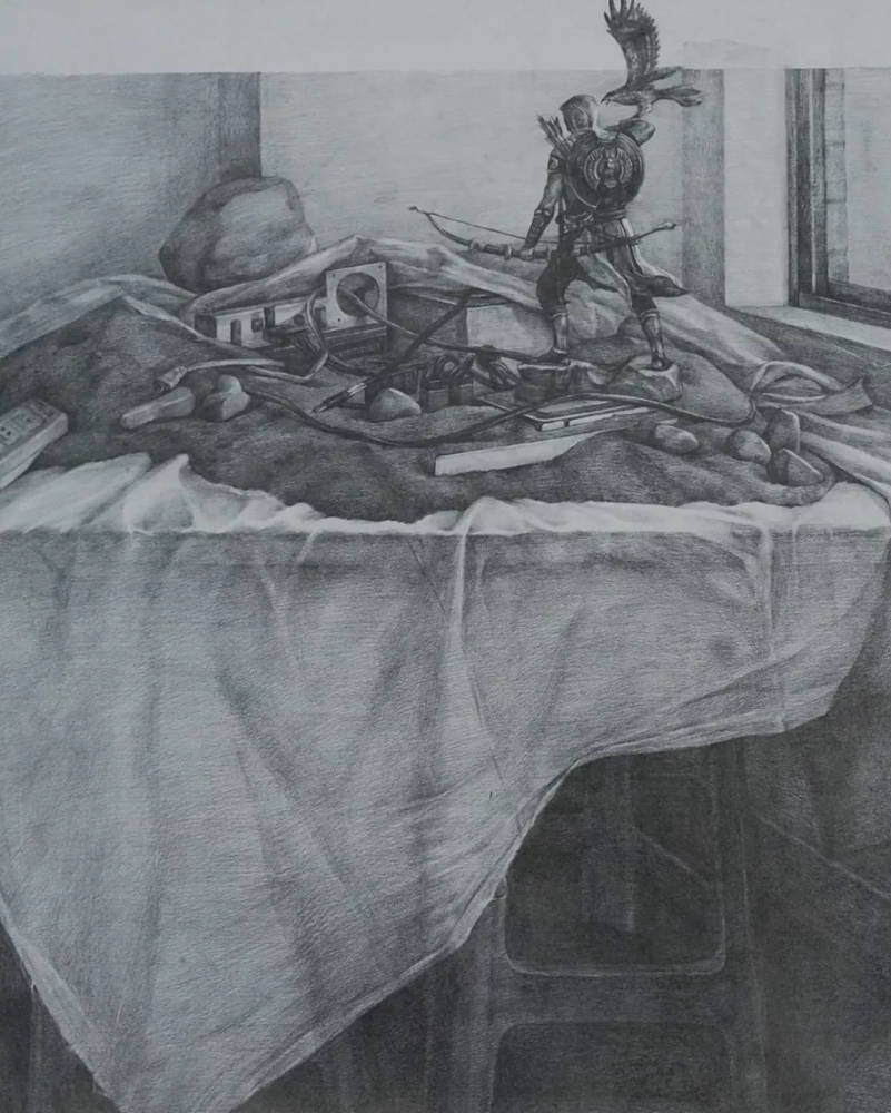 廣州畫室排名前三畫室整理:18年西安美術學院素描留校作品,16