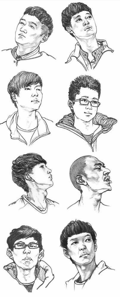廣州畫室排名前三畫室整理的62個(gè)角度的人物頭發(fā)速寫畫法教,02