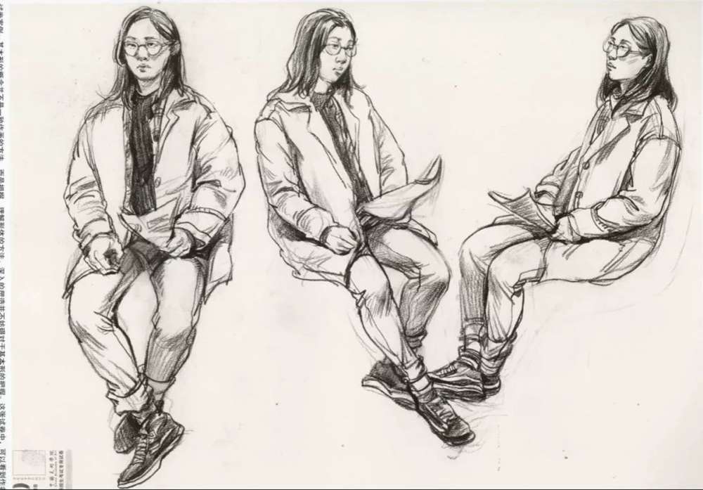 廣州美術高考班給咱精選了33幅中國美院往年速寫高分卷,32