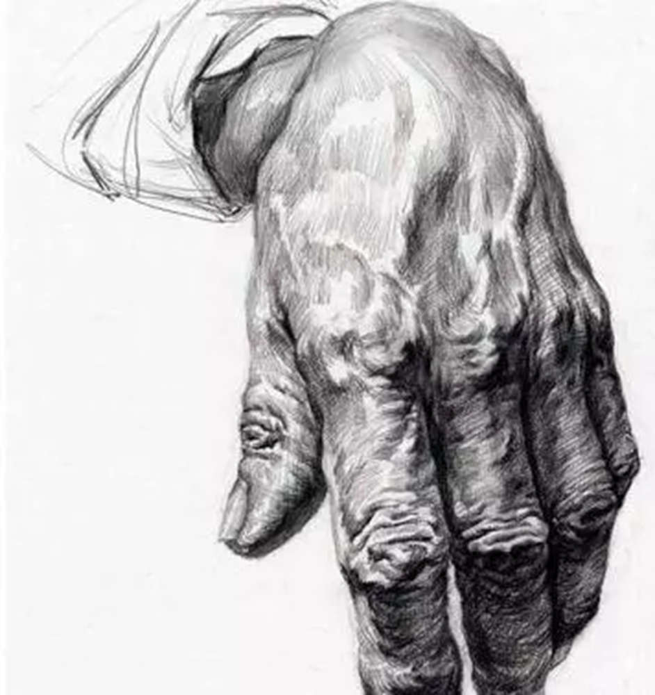 廣州畫室排名前五畫室給你整理了100幅手部刻畫作品拿去臨摹,23