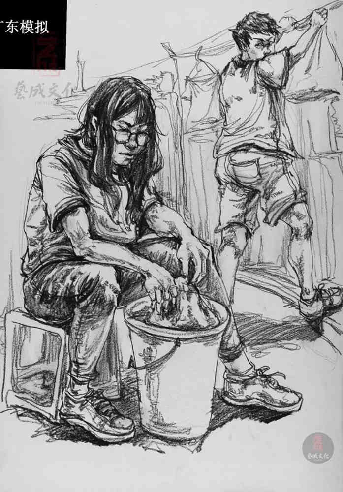 今天廣州十大畫室老師送你近兩年廣東模考速寫高分卷,12