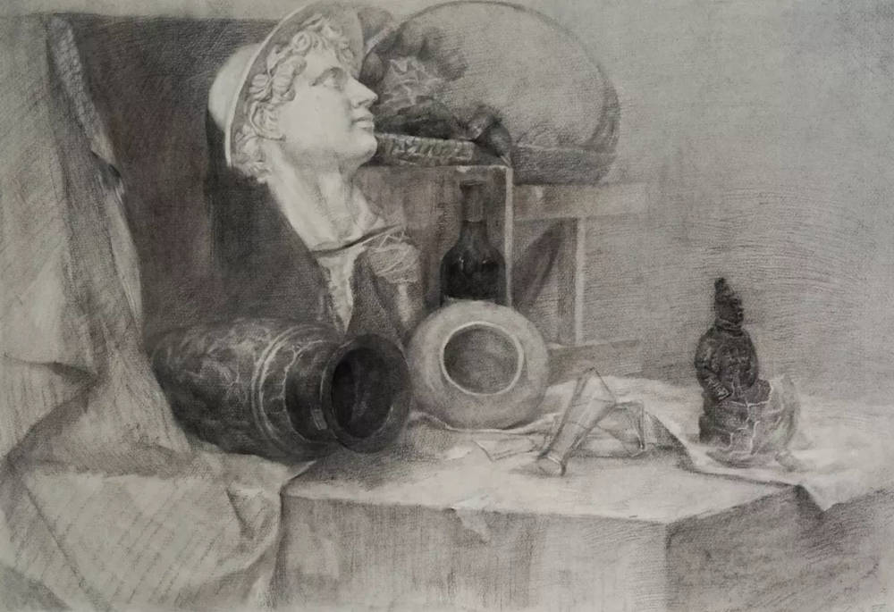 廣州畫室排名前三畫室整理:18年西安美術學院素描留校作品,09