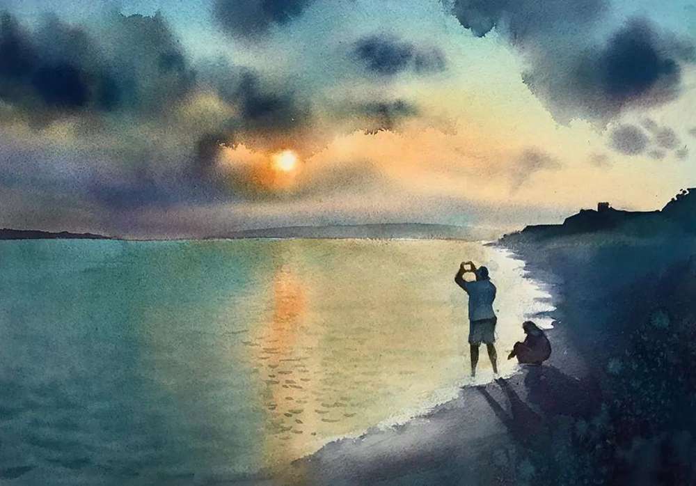 這些水彩作品用色用筆都是實力擔當,廣州十大畫室都在拿來臨摹,19