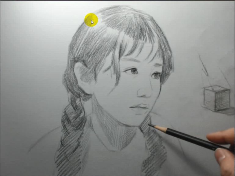 廣州畫室排名前三畫室的素描教程 | 教你畫一幅素描小美女,13