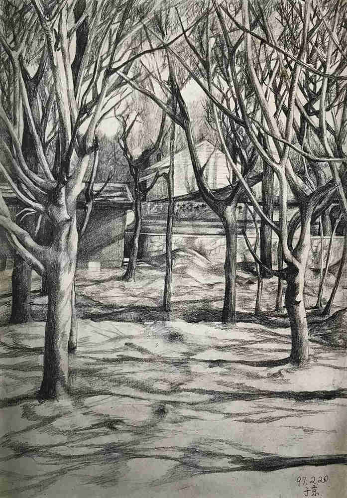 到了廣州前十畫室的寫生季，來看看中央美院附中的生活速寫,16