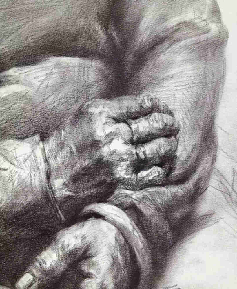 廣州畫室排名前五畫室給你整理了100幅手部刻畫作品拿去臨摹,11