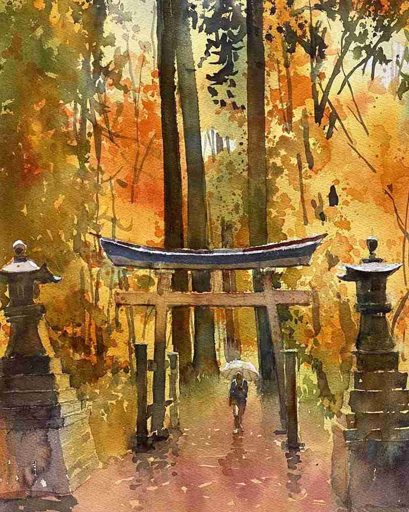 這些水彩作品用色用筆都是實力擔當,廣州十大畫室都在拿來臨摹,01