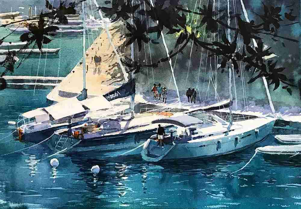 這些水彩作品用色用筆都是實力擔當,廣州十大畫室都在拿來臨摹,21