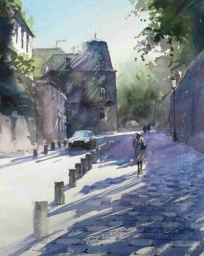 這些水彩作品用色用筆都是實力擔當,廣州十大畫室都在拿來臨摹,12