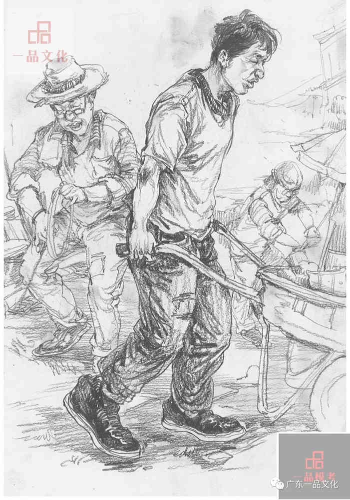 今天廣州十大畫室老師送你近兩年廣東模考速寫高分卷,76