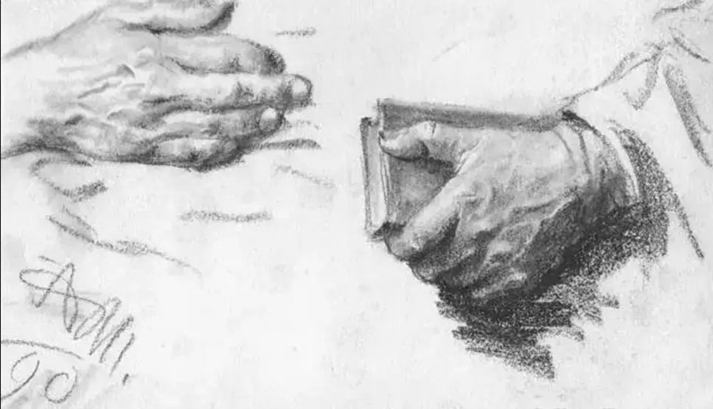 廣州畫室排名前五畫室給你整理了100幅手部刻畫作品拿去臨摹,70