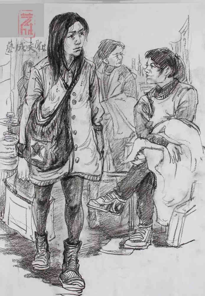 廣東模擬考/2020屆藝成一模高分卷欣賞（速寫、素描、色彩）,16