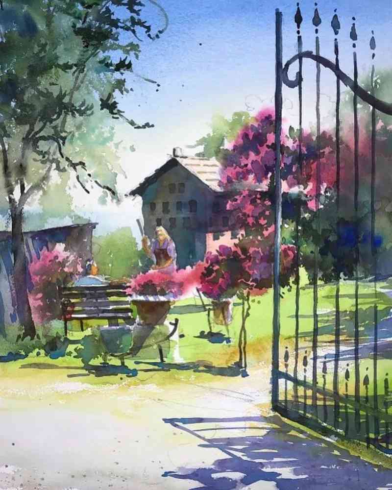 這些水彩作品用色用筆都是實力擔當,廣州十大畫室都在拿來臨摹,20