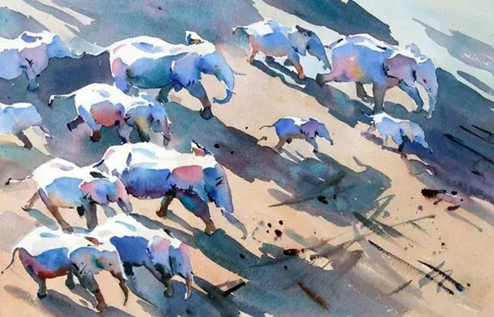 這樣的動物水彩畫廣州排名前十畫室覺得不能忍住笑,06