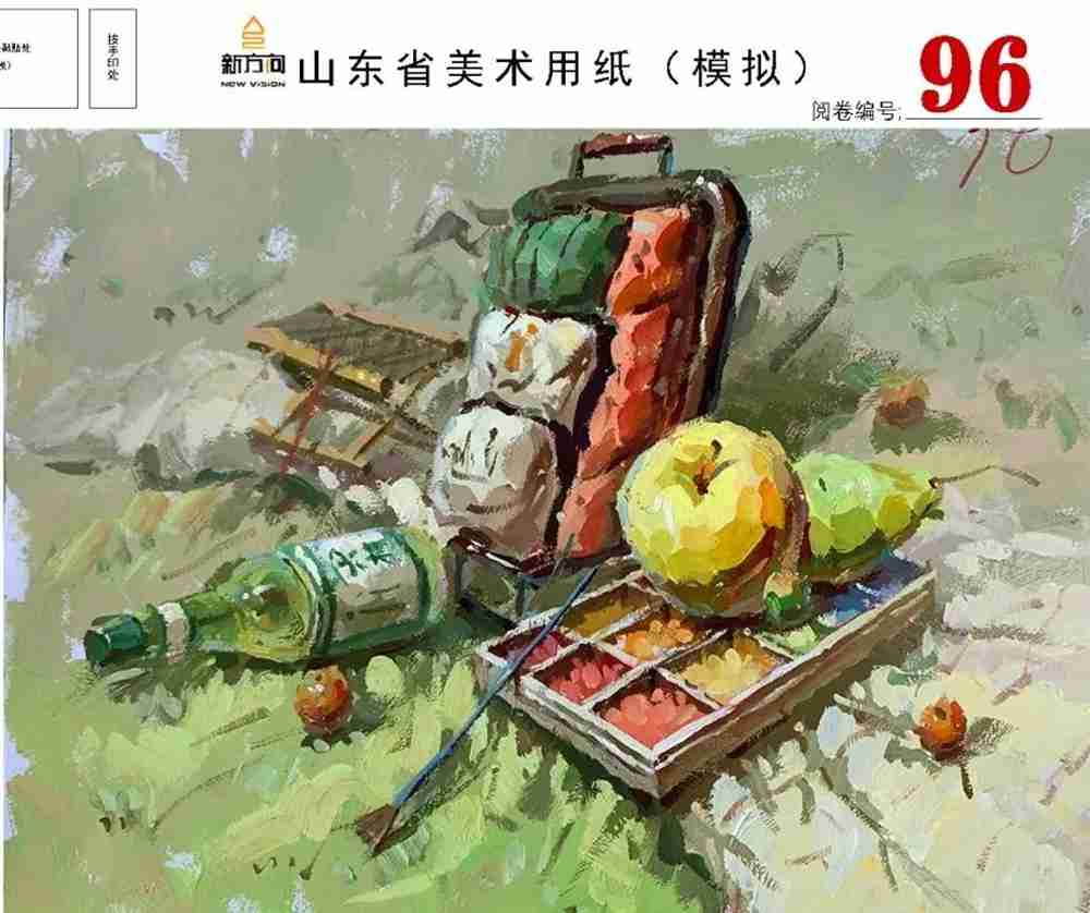 21屆山東美術二模高分卷，廣州美術高考畫室覺得是神仙打架,17